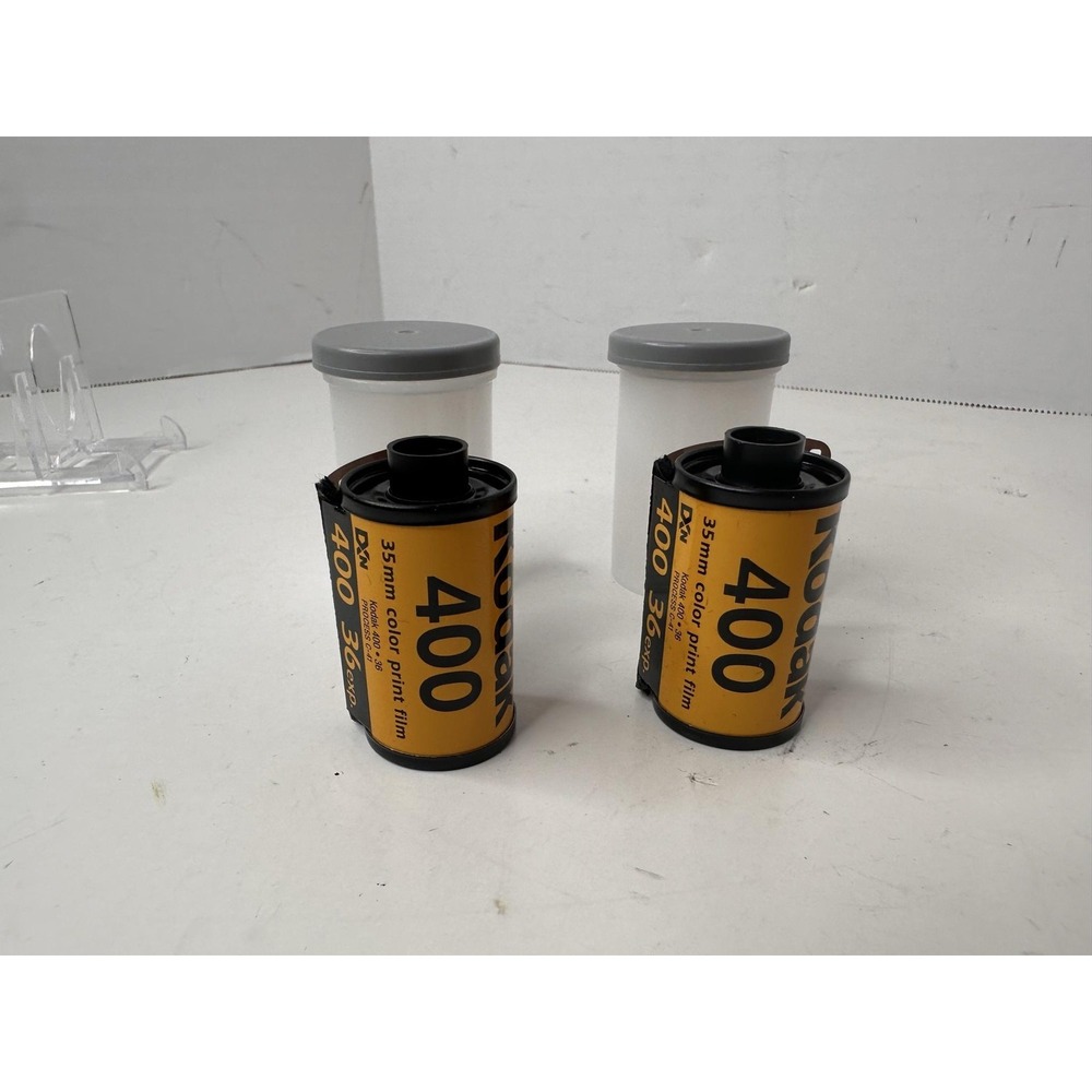 Kodak 400 35mm Color Print Film 2 Roll Lot 400 ISO 36 Exp W/ Canisters 135